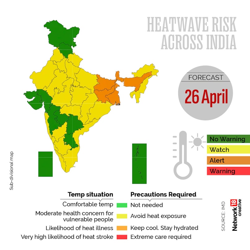 Heatwave forecast update today