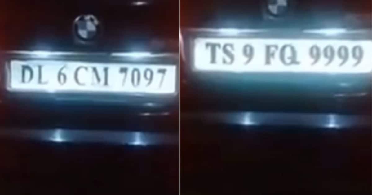 'James Bond' system in BMW! He used to change the number plate as soon as he pressed the button, police caught him like this