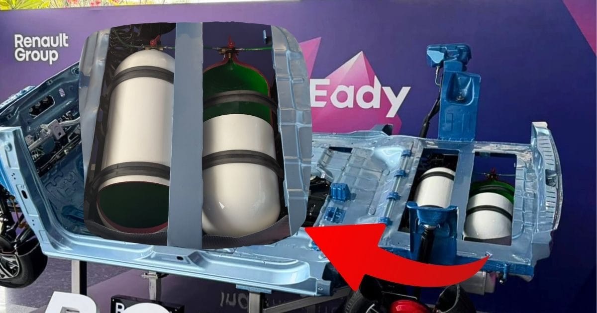 Renault fitted the cylinders in such a way that even in CNG you will get huge boot space!