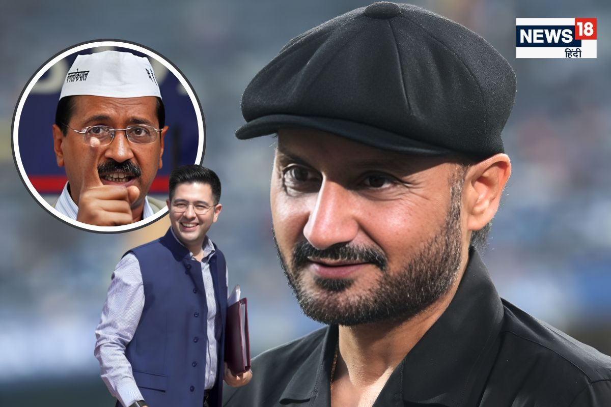 हरभजन सिंह ने फेंका 'दूसरा', अरविंद केजरीवाल क्लीन बोल्ड, राघव चड्ढा के साथ मिलकर आम आदमी पार्टी का किया 'गेम ओवर'