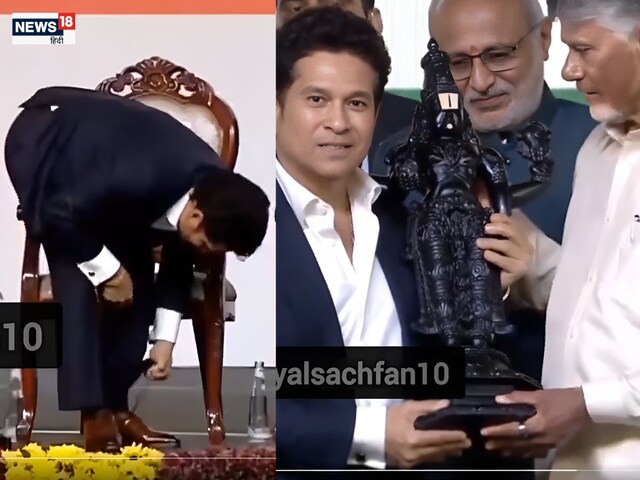 First took off the shoes and then held the idol of Lord Venkat, Sachin turned out to be a staunch Sanatani.