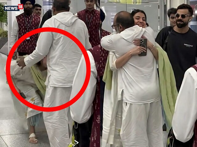 Who is this person whose feet touched Anushka as soon as she saw him, Virat also kept smiling