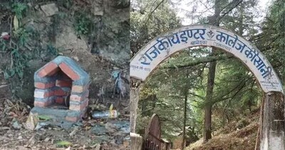 स्कूल में बना भूत मंदिर.