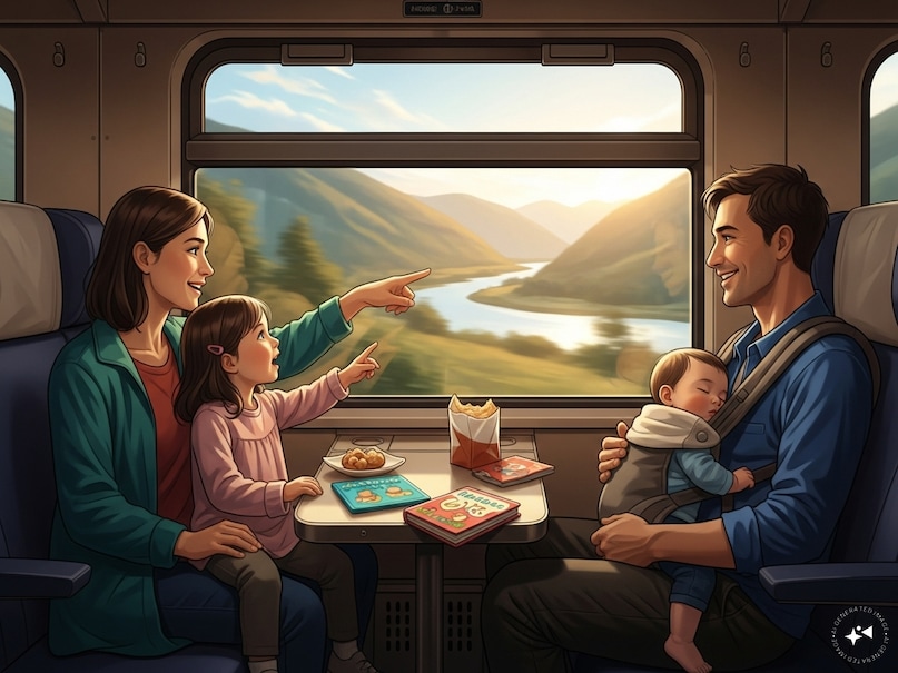 train travel with kids