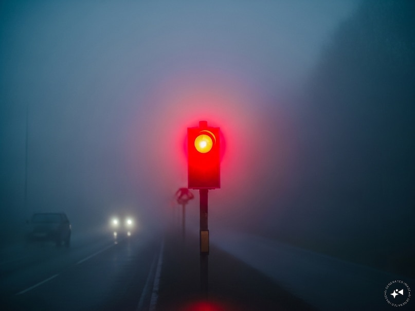 Red color in traffic light Red color in traffic light