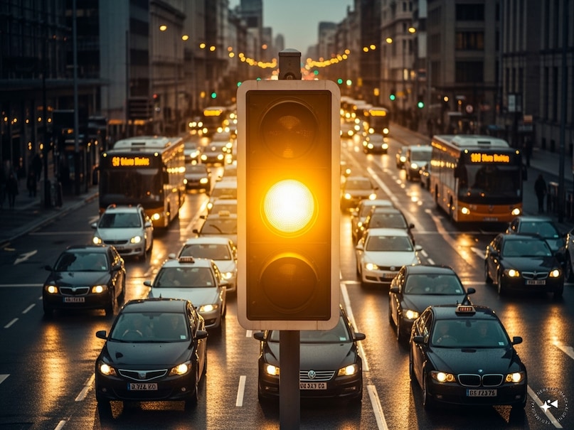 Yellow color in traffic light Yellow color in traffic light