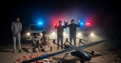पाकिस्तान बॉर्डर पर ड्रोन से गिराई गई 60 करोड़ की हेरोइन जब्त! 4 तस्कर गिरफ्तार