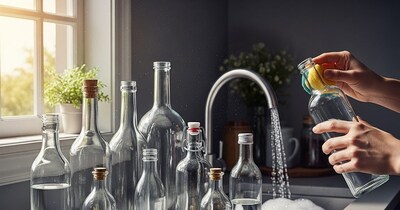 कांच की बोटल्स को साफ करने के आसान तरीके