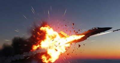 ईरानी एयर डिफेंस गला रहा अमेरिकी जेट. (AI Generated)