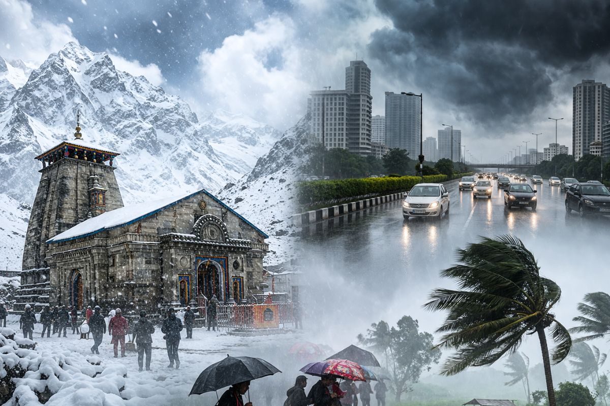 केदारनाथ में बर्फ ही बर्फ है, नोएडा से बलिया-महराजगंज तक बारिश, ठंडी हवाएं-आंधी, अप्रैल में मौसम को ये हो क्‍या रहा है?