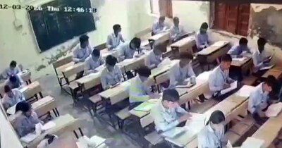 Panipat News: ड्यूटी पर तैनात पुलिसकर्मी ही नकल करवाते दिखाई दे रहे है.