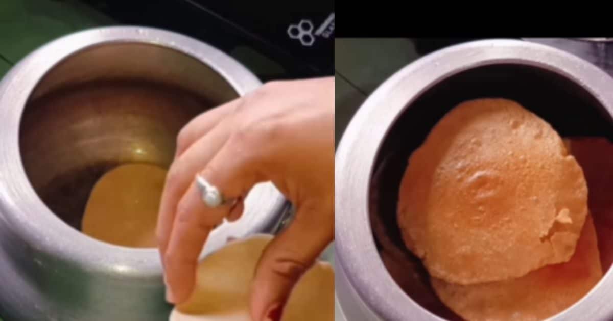 कुकर में बिना तेल के बन गई फूली-फूली पूरियां, लड़की ने लाइव करके दिखाया, फिर…