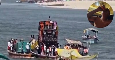 गंगा घाट पर दारू-डीजे पार्टी का वीडियो वायरल, वाराणसी पुलिस कर रही जांच.