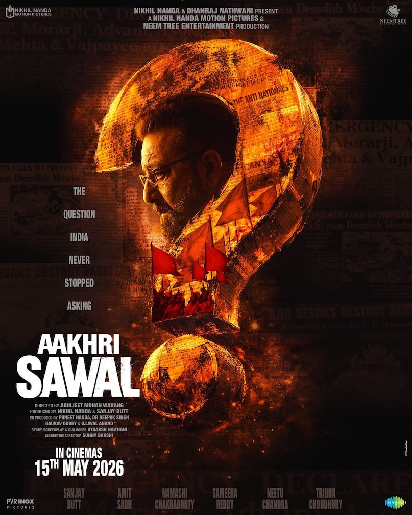  Aakhri Sawal: Directed by National Award-winning filmmaker Abhijeet Mohan Warang, the plot revolves around a professor who has been accused by his student of bias after he rejects the student’s RSS thesis. Featuring Sanjay Dutt, Namashi Chakraborty, Sameera Reddy, Trisha Choudhury, Amit Sadh and Neetu Chandra, the film will hit the theatres on May 15.