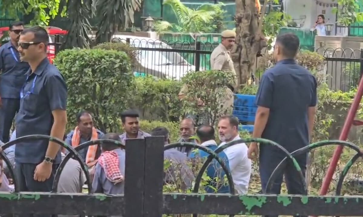 VIDEO: प्लेट में खाना, चारों तरफ ऑटो चालक… जमीन में बैठकर खाना खाते दिखे राहुल गांधी