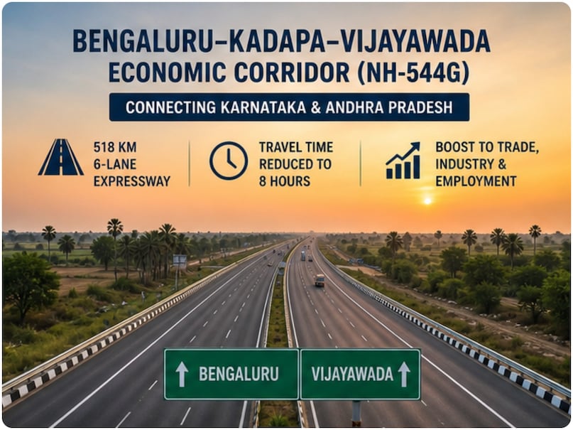 Bengaluru Vijayawada Corridor, Bengaluru-Vijayawada Economic Corridor, Bharatmala Pariyojana,NH-544G, Bengaluru–Kadapa–Vijayawada Economic Corridor, NH-544G Bengaluru Vijayawada Corridor, बेंगलुरु विजयवाड़ा कॉरिडोर, बेंगलुरु-विजयवाड़ा आर्थिक कॉरिडोर, भारतमाला परियोजना, एनएच-544जी, बेंगलुरु-कडपा-विजयवाड़ा आर्थिक गलियारा, एनएच-544जी बेंगलुरु विजयवाड़ा गलियारा
