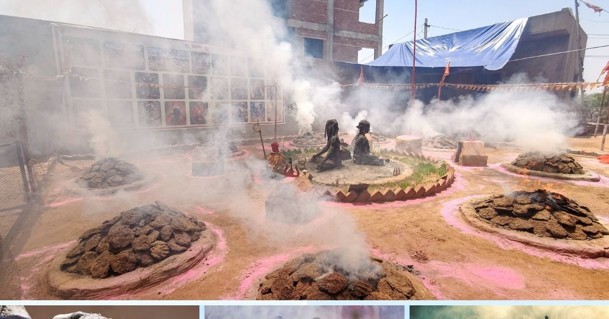 धधगती आग के बीच साधक शिव की अद्भुत साधना में कर रहा नौ धुनी तपस्या, जानें कैसे करते हैं यह