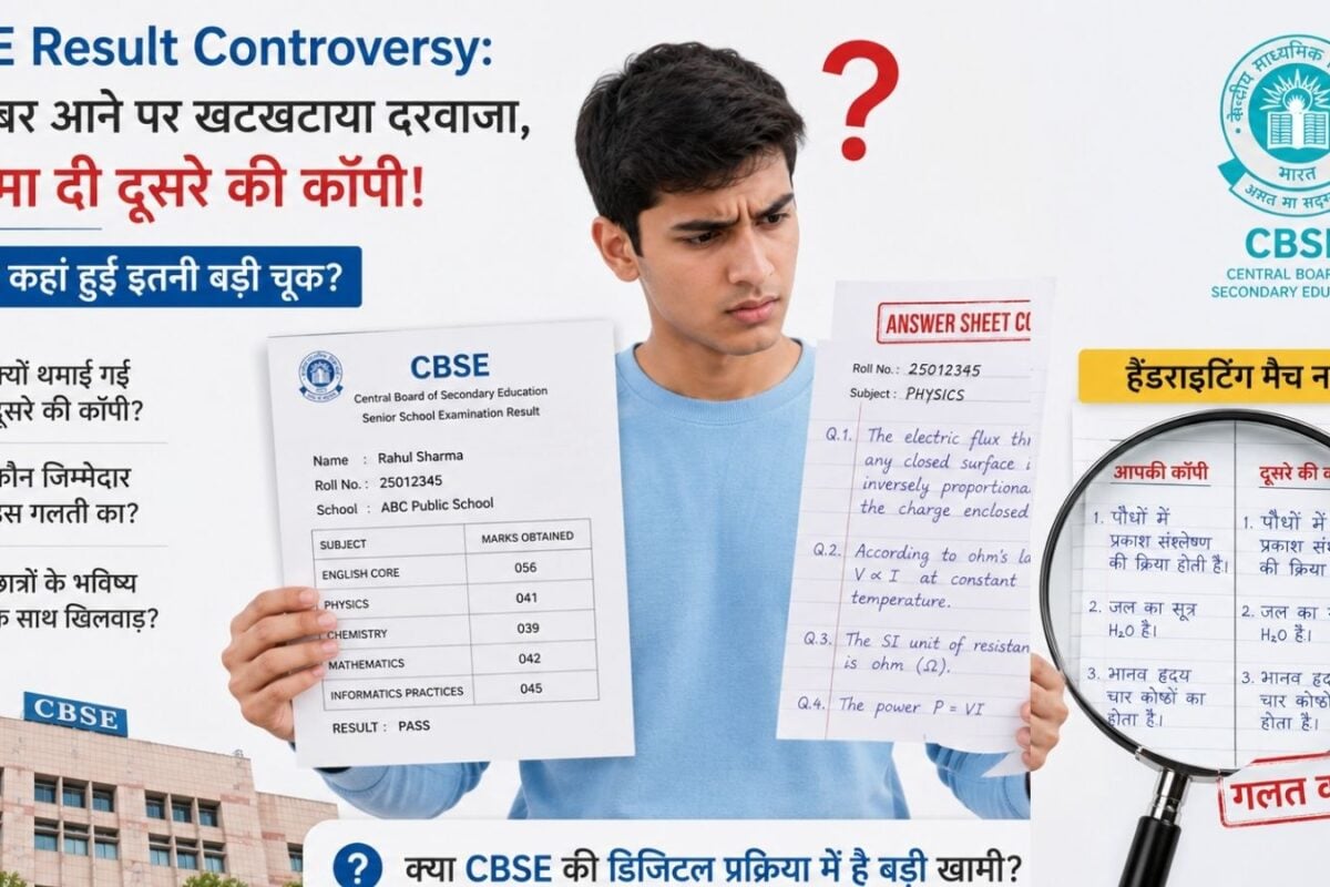 CBSE का डिजिटल ब्लंडर: नाम मेरा, रोल नंबर मेरा... तो फिर आंसर शीट पर हैंडराइटिंग किसकी है?