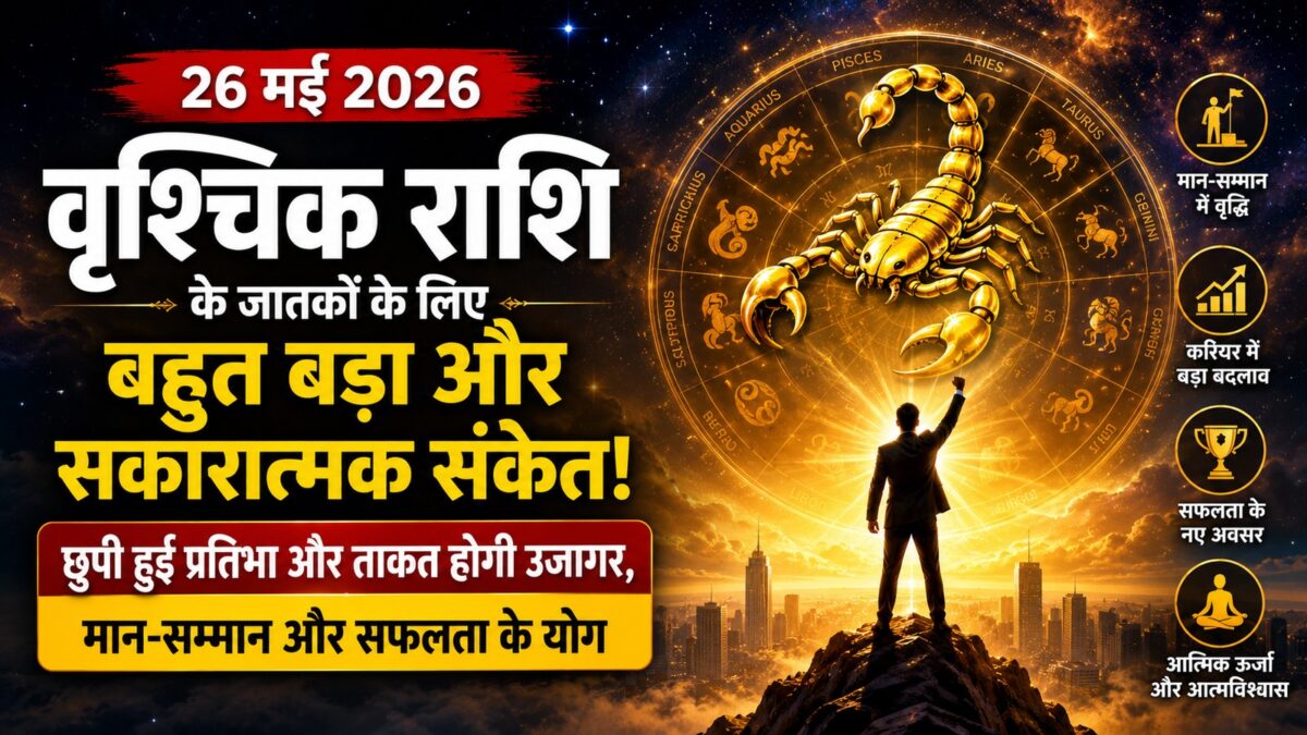 वृश्चिक राशि वालों को मिलने वाली है बड़ी जिम्मेदारी, अचानक धन लाभ के योग