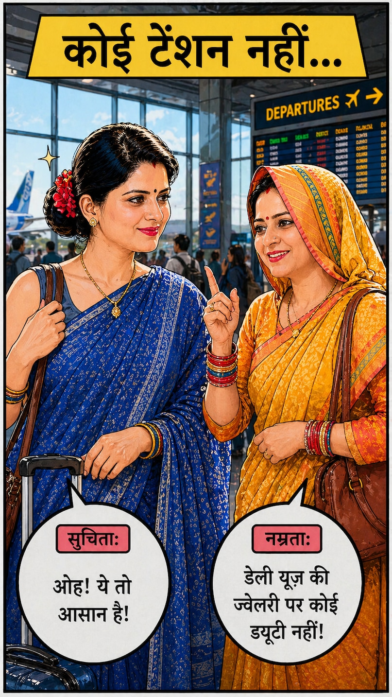  sona ko lekar custom rules, custom duty, videsh shaadi sona jewellery custom duty, videsh kaise le jaye sona, videsh se kaise laaye sona, bharat me sone par custom duty, airport par kahan milta hai export certificate, airport news, custom news, सोना को लेकर कस्‍टम रूल्‍स, कस्‍टम ड्यूटी, विदेश शादी सोना ज्‍वेलरी कस्‍टम ड्यूटी, विदेश कैसे ले जाए सोना, विदेश से कैसे लाएं सोना, भारत में सोने पर कस्‍टम ड्यूट, एयरपोर्ट पर कहां मिलता है एक्‍सपोर्ट सर्टिफिकेट, एयरपोर्ट न्‍यूज, कस्‍टम न्‍यूज, 