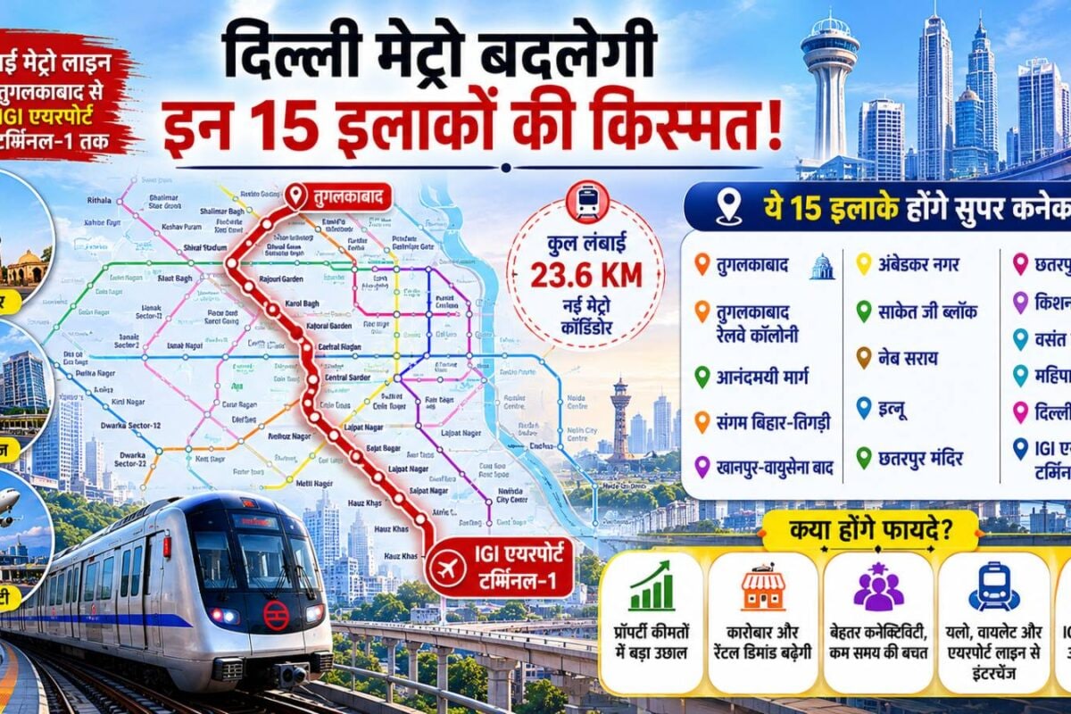 तुगलकाबाद, महिपालपुर, किशनगढ़... इन 15 इलाकों की बदलेगी किस्‍मत, DMRC का फैसला बढ़ा देगा आपके मकान की कीमत