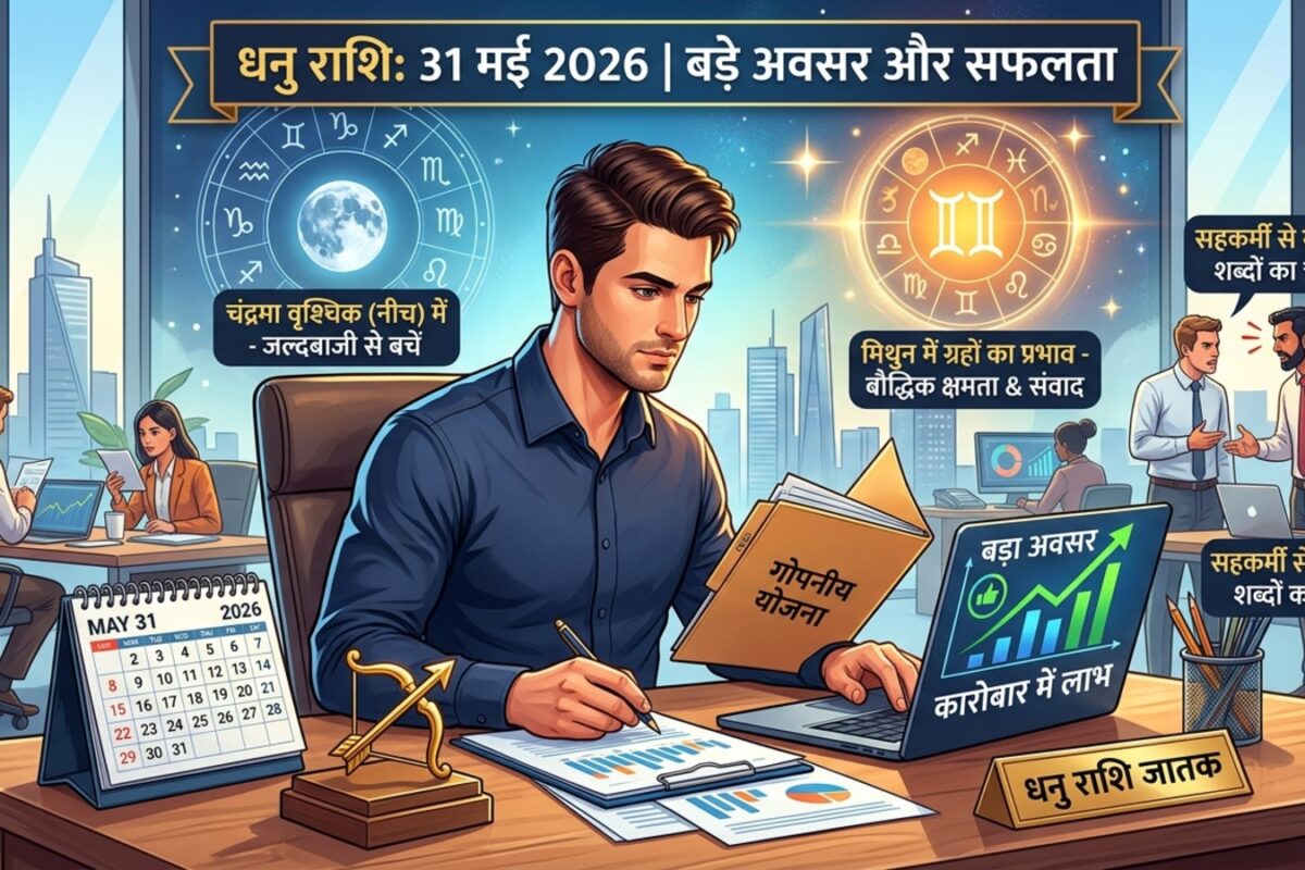 Aaj ka Dhanu Rashifal: आर्थिक स्थिति को लेकर रहें सावधान! नौकरी वाले स्थान पर बदलाव संभव, ना करें यह गलती