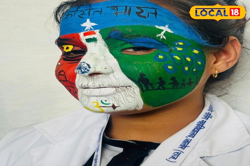 जालोर नर्सिंग कॉलेज में क्रिएटिविटी का रंगीन संगम,चेहरा बना कैनवास, संदेश बना पहचान...
