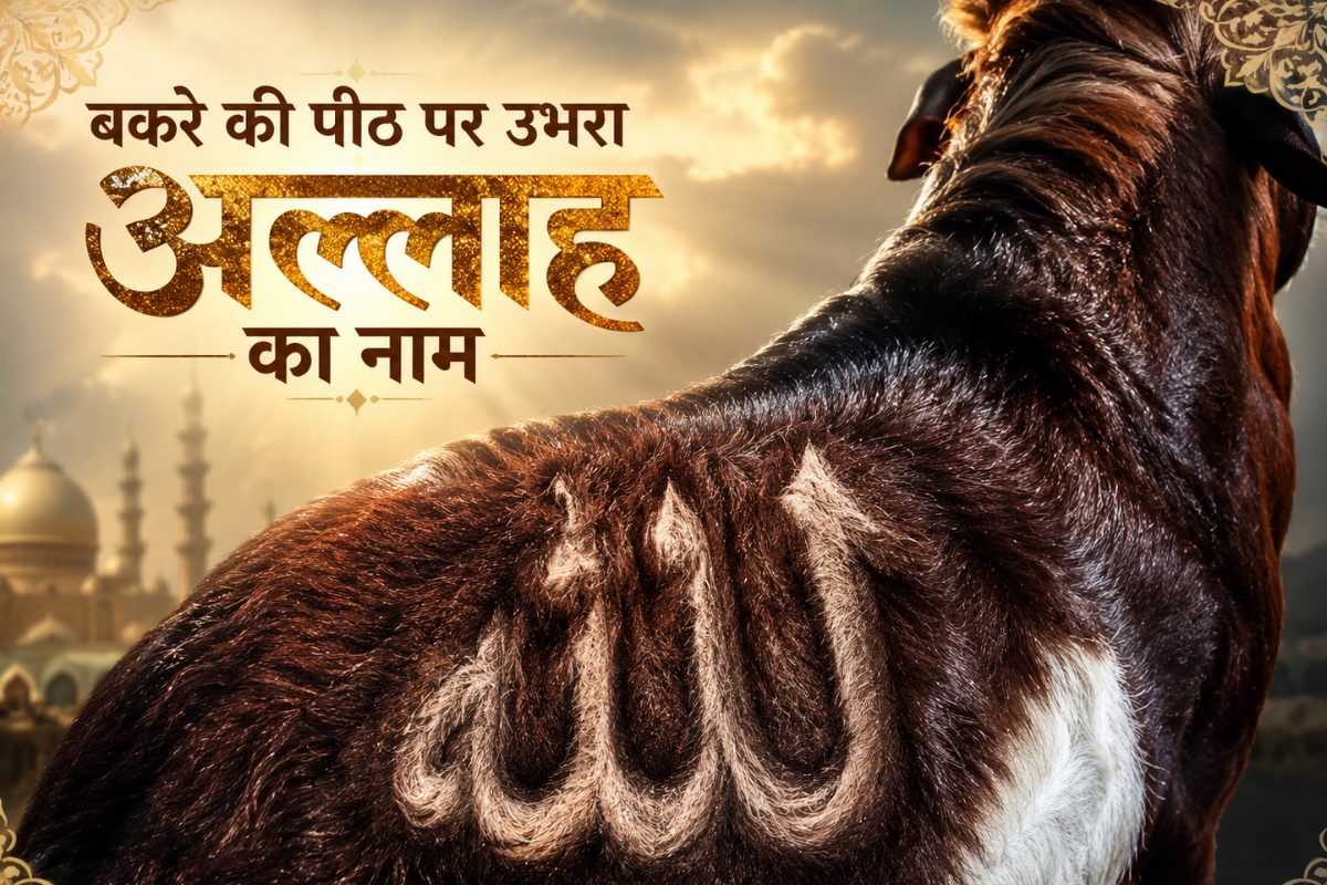 अजब-गजब: हरदोई में बकरे की पीठ पर उभरा 'अल्लाह' का नाम, देखने की मची होड़, सेल्फी लेने पहुंच रहे लोग