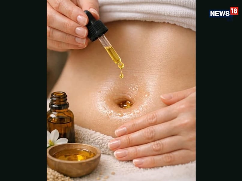 Nabhi mein tel dalne ke fayde,Nabhi me tel lagane se kya hota hai, Benefits of applying oil on navel in Hindi, Nabhi mein kaun sa tel dalna chahiye, Benefits of applying oil in navel, Navel oiling benefits for skin, Best oil for belly button, Ayurvedic navel therapy (Nabhi Chikitsa) 