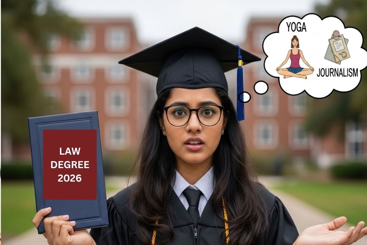 गजब की यूनिवर्सिटी! पढ़ाई योग-पत्रकारिता की करवाई और डिग्री 'लॉ' की पकड़ा दी