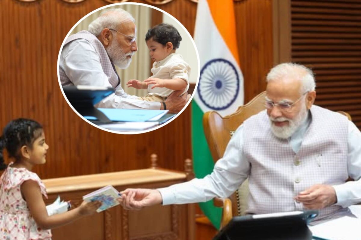 देखो देखो पीएम हाउस में कौन आया? बच्चों संग खुद बच्चे बन गए PM मोदी; सेवा तीर्थ से आई तस्वीर ने जीता दिल