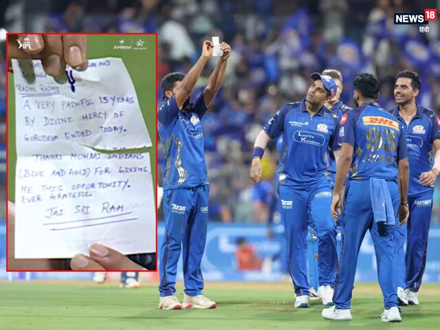 Jai Shri Ram! Raghu waved placard after first wicket in IPL, showed emotional message