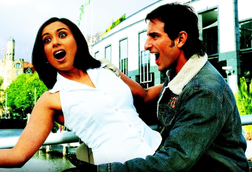 Saif Ali Khan awkward kiss with Rani Mukerji, Rani Mukerji Saif Ali Khan, Rani Mukerji, Saif Ali Khan, Hum Tum, Rani Mukerji Saif Ali Khan kiss anecdotes, Aditya Chopra movie hum tum, रानी मुखर्जी, सैफ अली खान