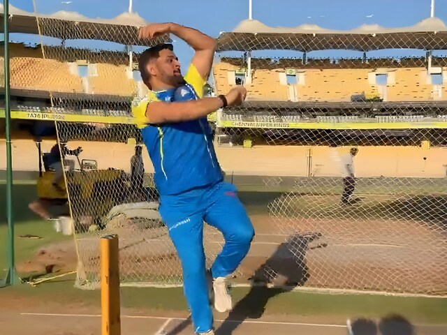 We also need a wicket, Dhoni was seen bowling in the nets, video goes viral