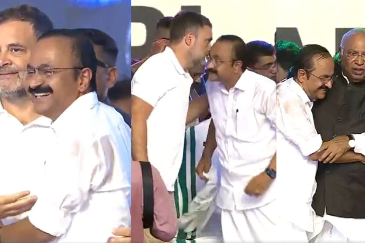 राहुल गांधी ने सीएम सतीशन के कान में ऐसा क्या कहा, तुरंत दौड़कर पहुंचे खरगे के पास, क्या हुआ?