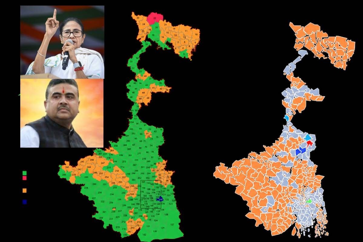 बीजेपी ने किन एरिया में सरप्राइज लीड ली है?