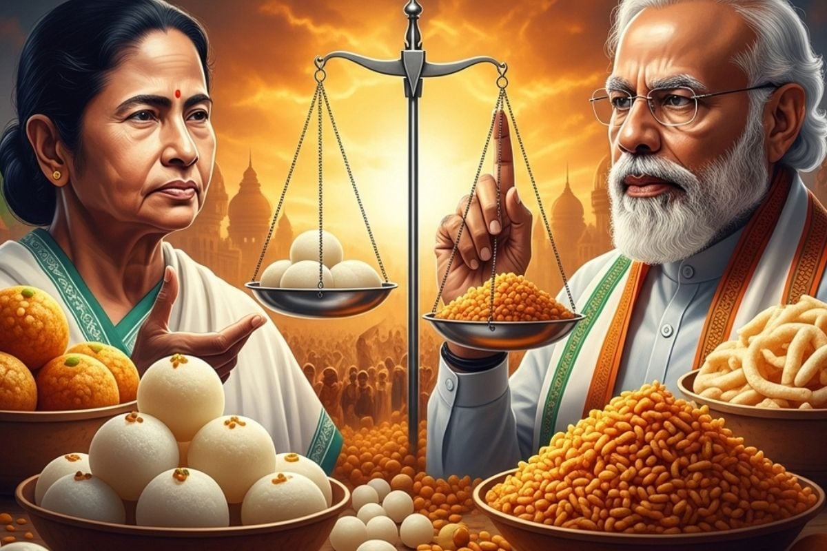 बंगाल में रसगुल्ले पर नमकीन झालमुड़ी पड़ेगा भारी... बीजेपी की जीत पर लड्डू-जलेबी नहीं, बल्कि इस बार कुछ और ही बंटेगा!