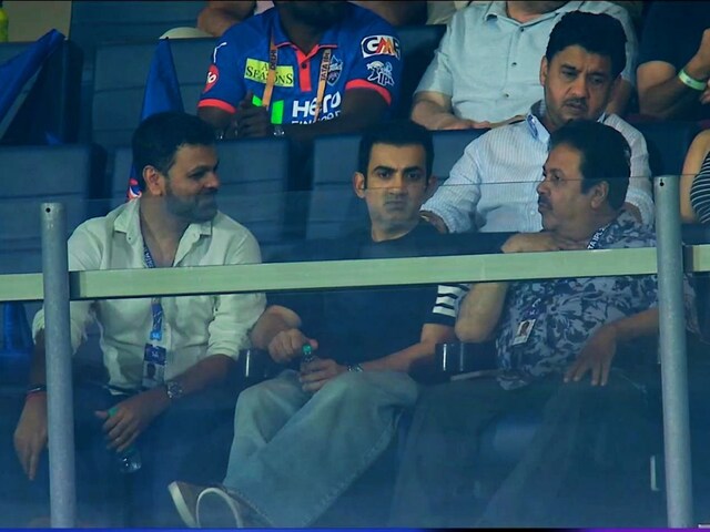 Gambhir reached IPL match after 2 years, whose flag was nearby Delhi or Kolkata?