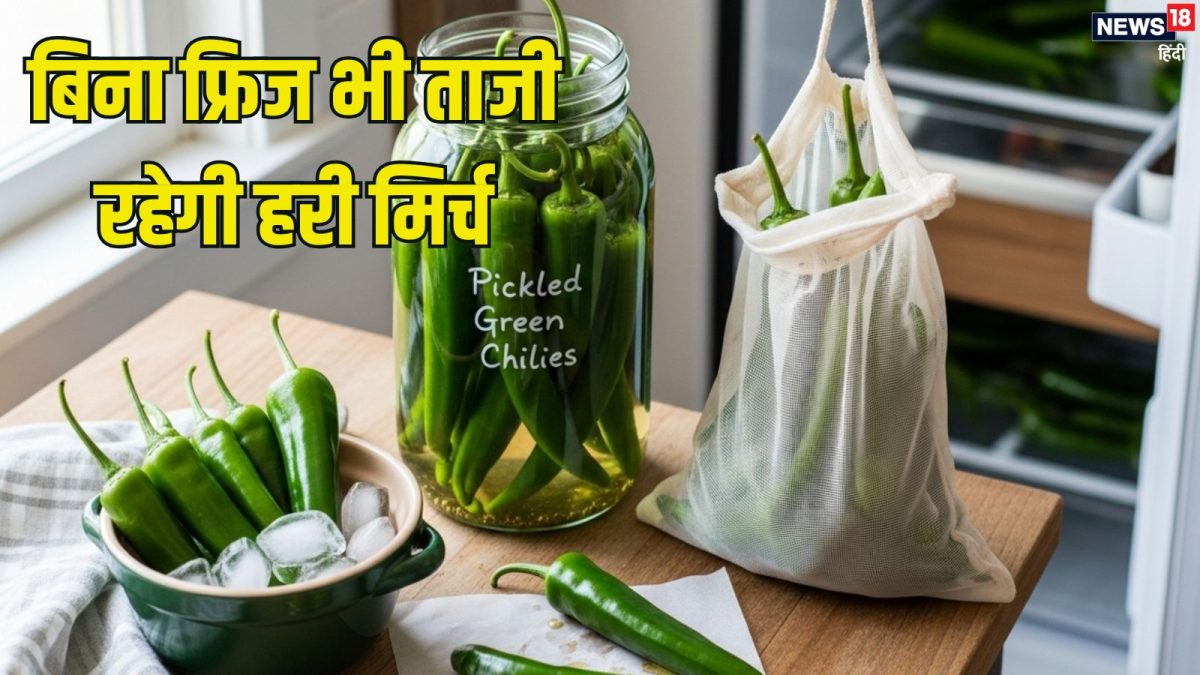 बिना फ्रिज के भी हरी मिर्च रहेगी हफ्तों ताजी, 6 तरीके से करें स्टोर