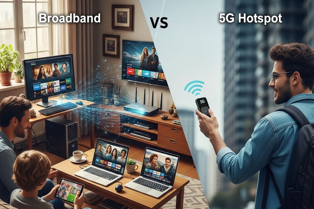 ब्रॉडबैंड या 5G हॉटस्पॉट- किसमें है ज्यादा फायदा? इंटरनेट चुनने में गलती न करें, WFH के लिए कौन सा सही