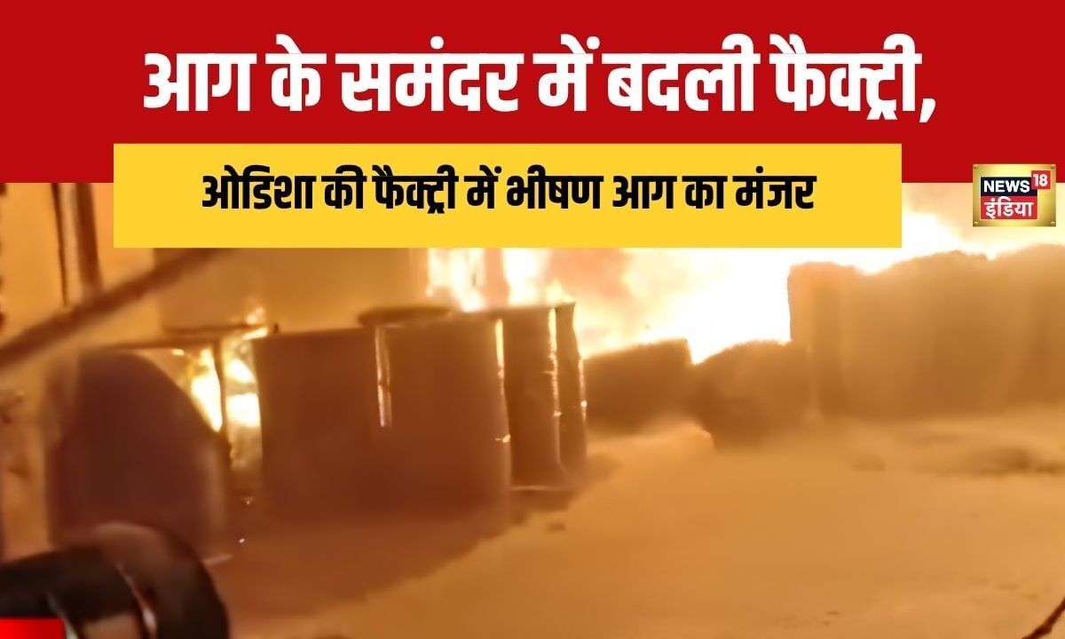 Odisha Fire Incident:आसमान छूती लपटें चारों तरफ धुआं ओडिशा की फैक्ट्री में भीषण आग का मंजर