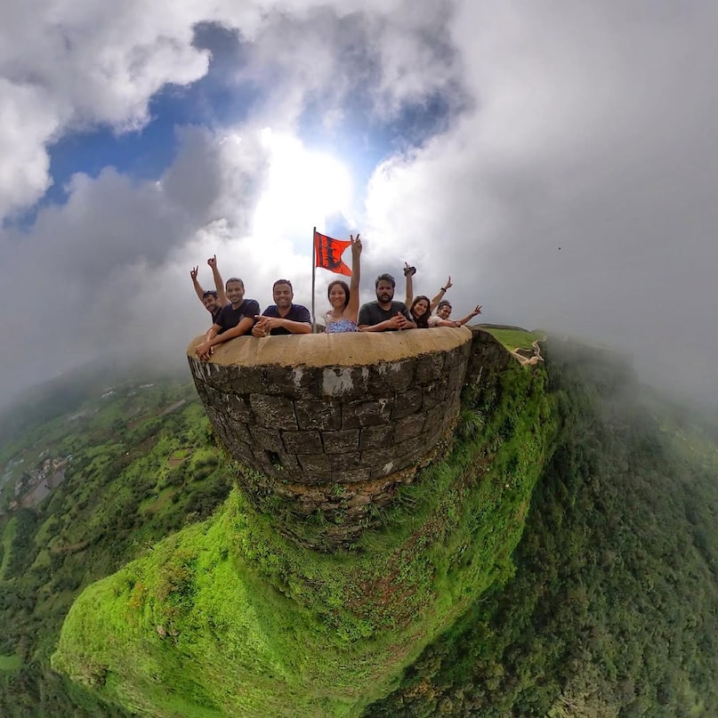 Korigad Fort: A hill fort located about 20 km south of Lonavla in Pune district, Maharashtra, India. It is about 923 m above the sea level. The planned township of Aamby Valley is built over the fort’s southern and eastern foothills. (Image: Instagram/@crazy_indian_nomad)