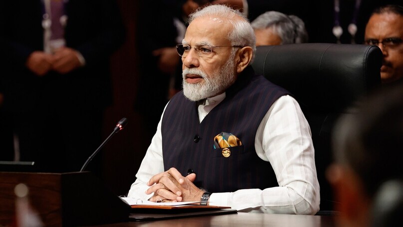 India's Prime Minister Narendra Modi delivers his remarks as he attends the Association of Southeast Asian Nations (ASEAN)-India Summit, in Jakarta, Indonesia, Thursday, Sept. 7, 2023. AP/PTI(