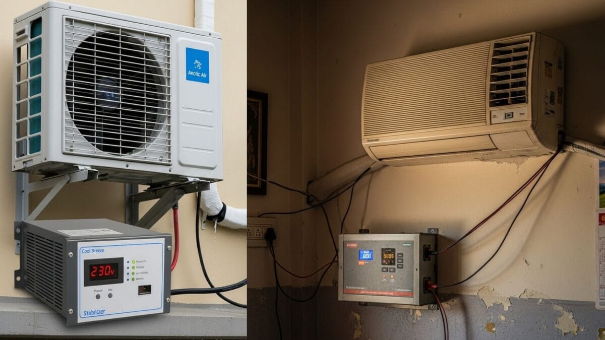 AC को स्टेबलाइजर के साथ लगाना सही या गलत, न लगाया तो क्या? बिजली से है क्या कनेक्शन?