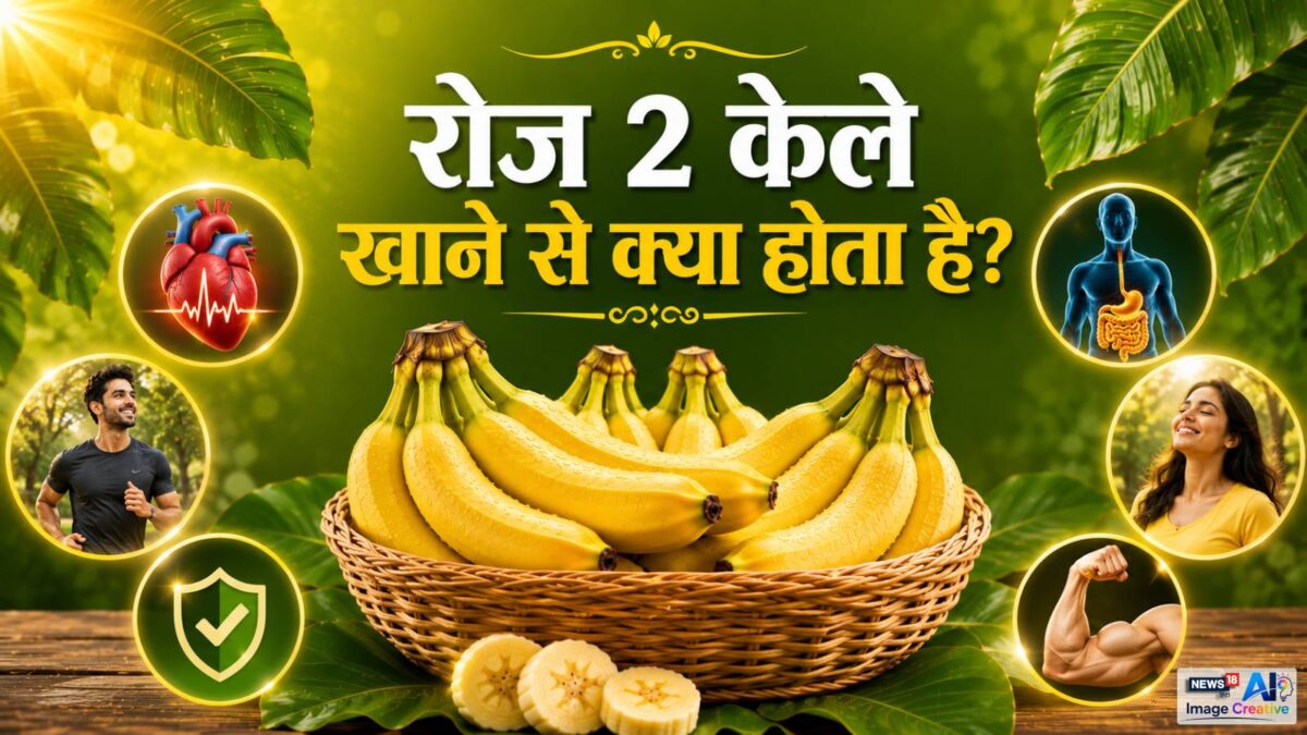रोज 2 केले खाने से मिलते हैं ये 10 बड़े फायदे, जानिए कैलोरी भी