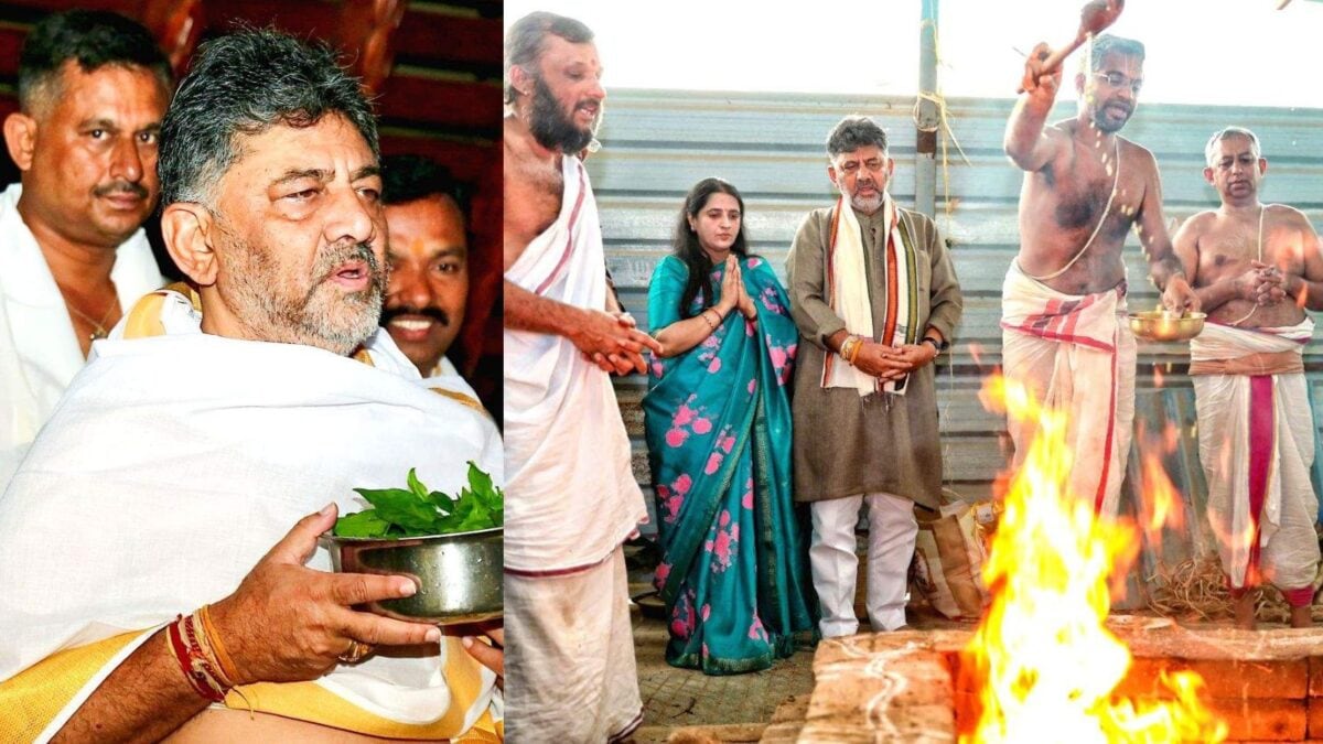 कबालम्मा से कामाख्या तक: क्यों ज्यादा से ज्यादा मंदिर पहुंच रह हैं डीके शिवकुमार? कबालम्मा से कामाख्या तक: क्यों ज्यादा से ज्यादा मंदिर पहुंच रह हैं डीके शिवकुमार?