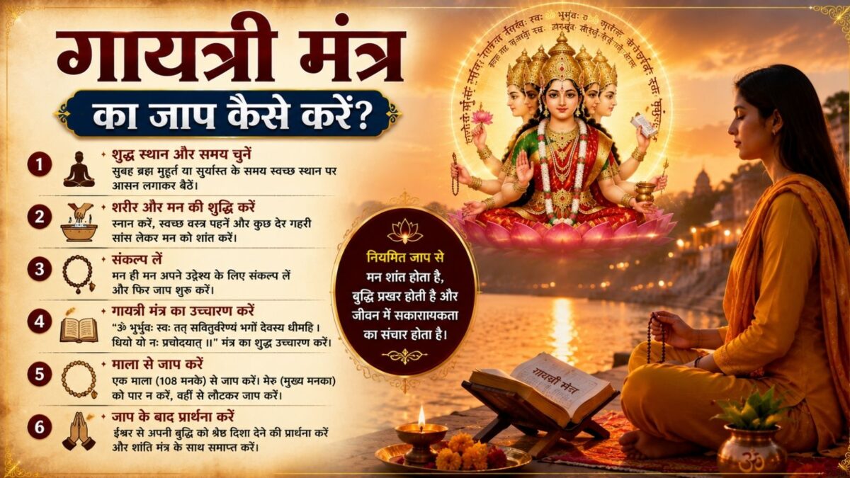 गायत्री जयंती पर कैसे करें गायत्री मंत्र का जाप? जानें विधि, नियम, अर्थ और किस माला से करे गायत्री जयंती पर कैसे करें गायत्री मंत्र का जाप? जानें विधि, नियम, अर्थ और किस माला से करे