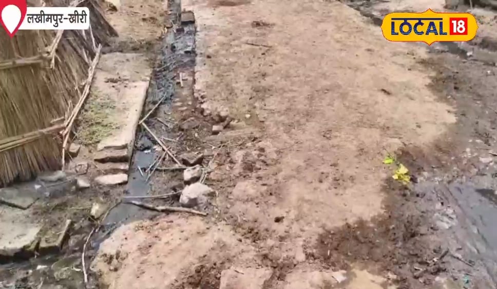 Ground report: लखीमपुर के छैरासी गदियाना गांव में चार वर्षो से नहीं साफ हुई नालियां, ग्रामीण परेशान, सड़कों पर बह रहा गंदा पानी