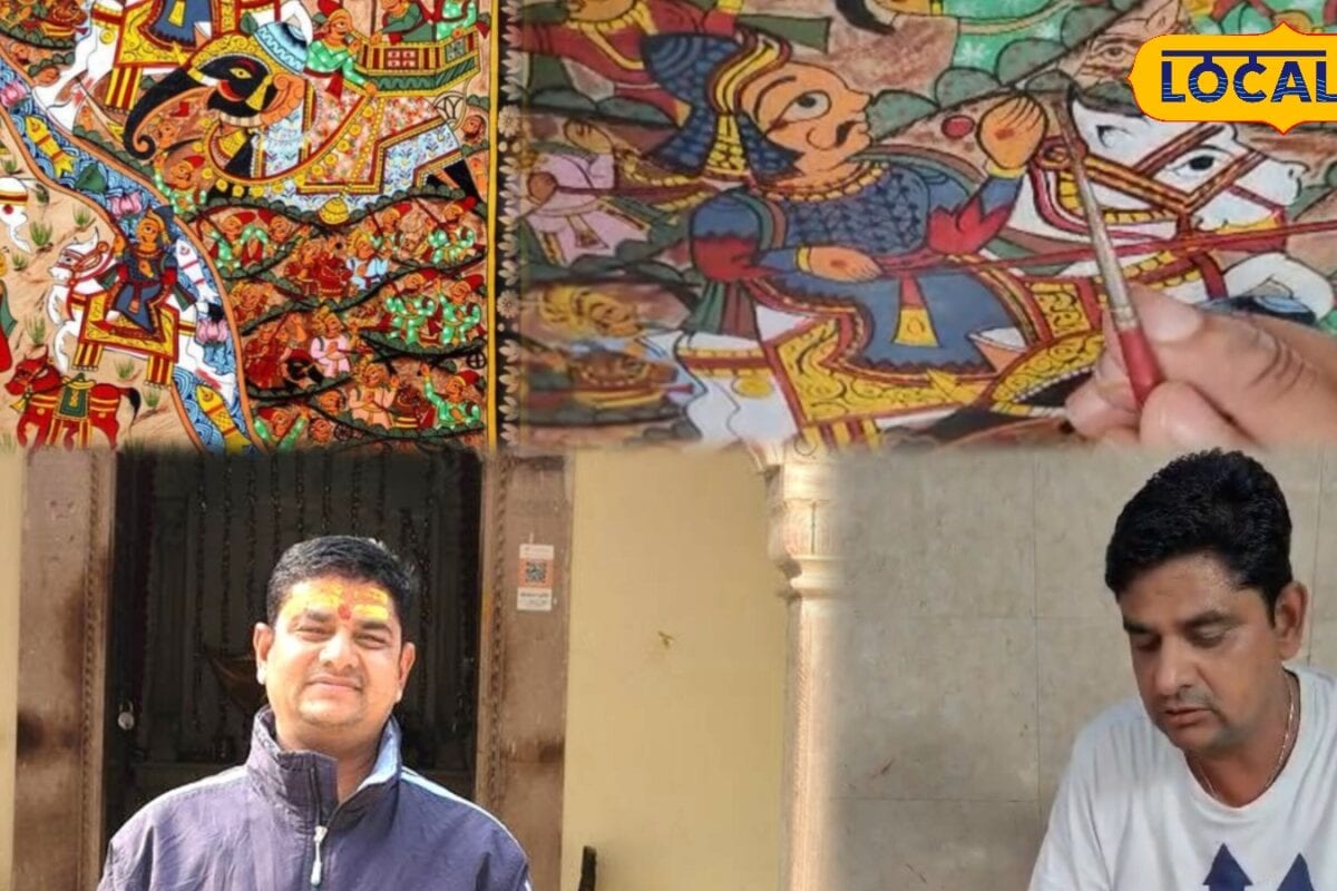 हल्दीघाटी युद्ध के रोमांचक दृश्य और महाराणा प्रताप का पराक्रम विवेक जोशी की अनूठी फड़ कला बनी आकर्षण का केंद्र