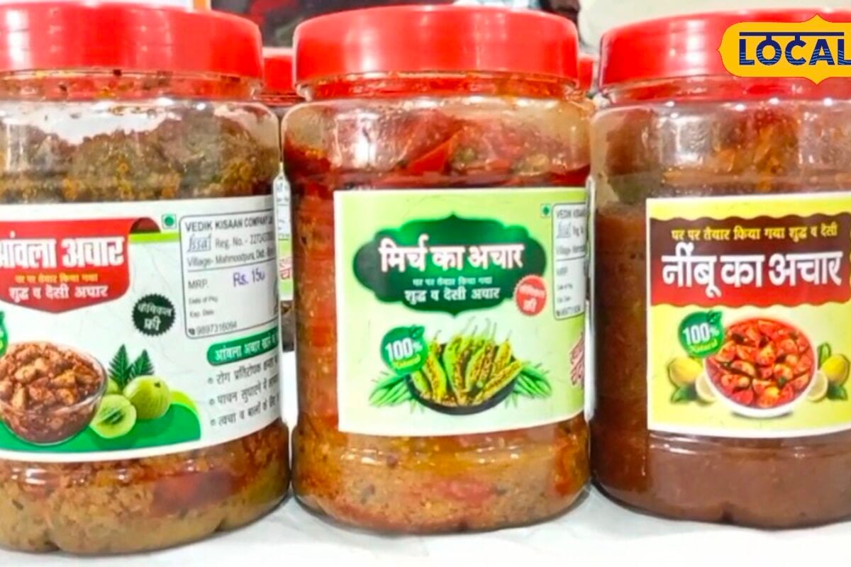 मुरादाबाद का किसान अंकुर बना रहा दर्जनो प्रकार के ऑर्गैनिक अचार 300 रुपये किलो बाजार में दाम होती है बंपर कमाई